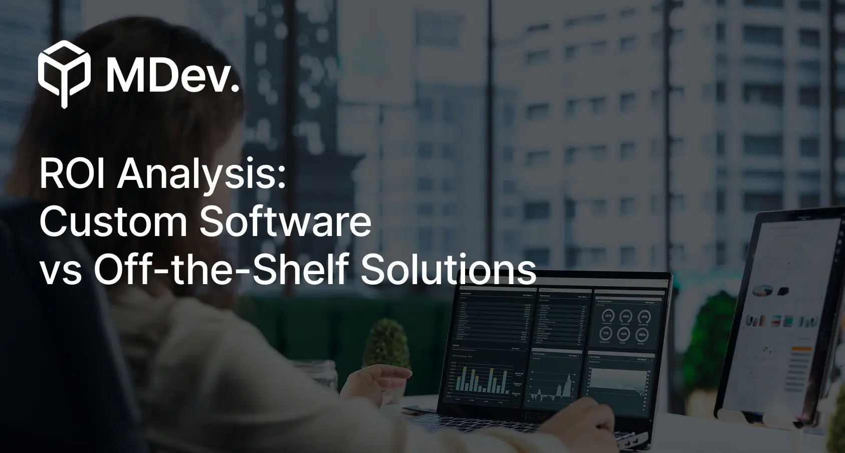 cover image for blog content titled ROI Analysis: Custom Software vs Off-the-Shelf Solutions